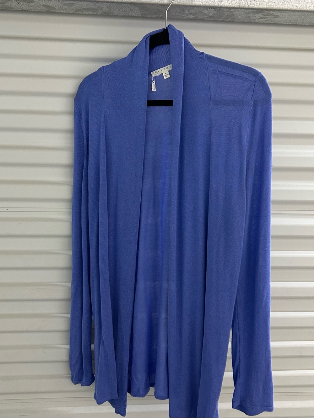 Cyrus Open-Front Royal Blue Lightweight Cardigan